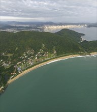 Balneario Camboriu in Santa Catarina. Taquaras Beach and Laranjeiras Beach in Balneario Camboriu.