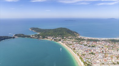 Bombinhas Beach in Santa Catarina. Aerial view taken with a drone. Brazil. South America