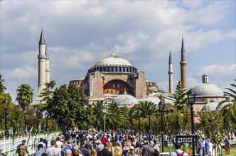 ISTANBUL, TURKEY, SEPTEMBER 24: View on Aya Sofia Temple on Semtember 24, 2014 in Istanbul, Turkey,