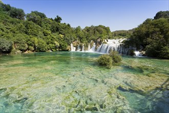 Skradinski buk waterfall, Krka National Park, Dalmatia, Croatia, Europe