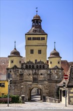 Historic city gate of Weissenburg (Franconia, Germany) called Ellinger Tor