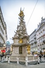 VIENNA, AUSTRIA, JANUARY 04: Plague Column on January 04, 2008 in Vienna, Austria. The column,