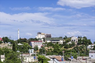 View on the city Alushta in Crimea, Ukraine, Europe