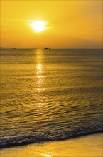 Amazing sunset view on South China sea from Sanya bay at Sanya, Hainan, China, Asia