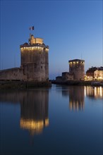 St. Nicholas and La Chaine towers, La Rochelle, Charente-Maritime, France, Europe