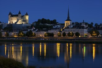 View of Saumur, Pays de la Loire, Maine-et-Loire, France, Europe