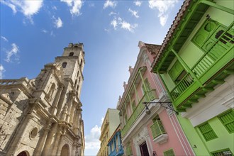 Famous San Francisco Square (Plaza de San Francisco de Asis) in Old Havana, named after the nearby