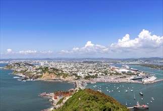 Mazatlan lookout points Mirador Del Faro and Mirador de Crystal with scenic panoramic aerial views