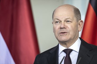 Olaf Scholz, Federal Chancellor, at a press conference in Berlin, 27 March 2024