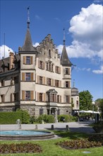 The historic Seeburg Castle with integrated catering and event location in the Seeburgpark on the