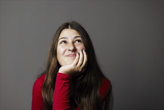 Girl, 13 years old, shows her emotions, Bonn, 04.10.2023