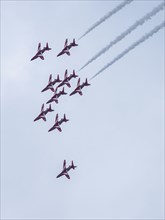 Red Arrows, Royal Air Force Aerobatic Team, Airshow 2024, Teignmouth, Devon, England, United