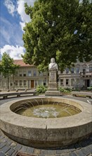 Bach monument by sculptor Heinrich Pohlmann, monument to Johann Sebastian Bach, musician and