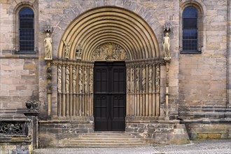 Prince's portal, main portal, Bamberg Cathedral of St Peter and St George, Bamberg, Upper