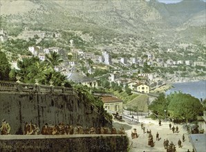 General view, Monte Carlo, Monaco, Côte d'Azur, c. 1895, Historic, digitally restored reproduction