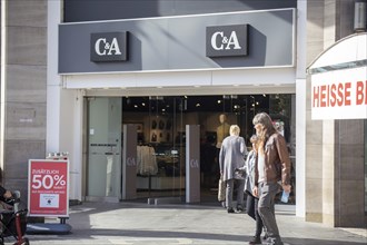 Shop of the clothing company C&A in the city centre of Mannheim