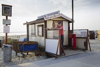 Traditional beach chair hire on Borkum