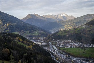 View of Landeck in Tyrol, behind Hoher Riffler, Austria, Europe