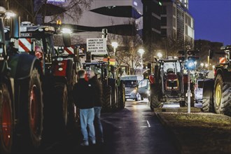 Road blockades in the centre of Berlin, taken as part of the farmers' protests in Berlin, 15.01