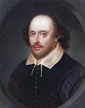 William Shakespeare 1564-1616, English poet and playwright. From the book Gallery of Portraits,