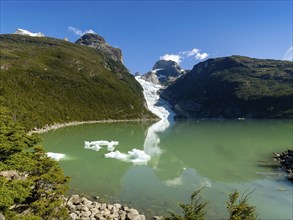 Serrano Glacier and glacial lake, Puerto Natales, Patagonia, Chile, South America