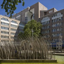 Stainless steel figure group on Bertha-von-Suttner-Platz entitled The Island by Horst Antes,