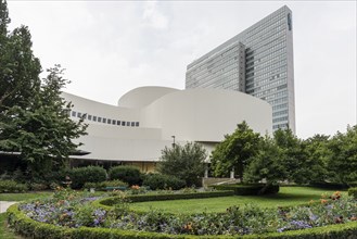 Schauspielhaus and Dreischeibenhaus, Düsseldorf, Rhineland, North Rhine-Westphalia, Germany, Europe