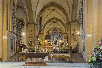 Interior Paderborn Cathedral, Church, Old Town, Architecture, Paderborn, Germany, Europe