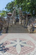 Pura Taman Saraswati, temple, Tor, entrance gate, Hinduism, religion, God, garden, architecture,