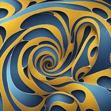 Abstract background digital spirals ar11, AI generated