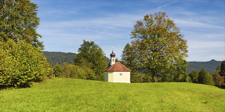 Maria Rast Chapel, Buckelwiesen between Mittenwald and Krün, Werdenfelser Land, Upper Bavaria,