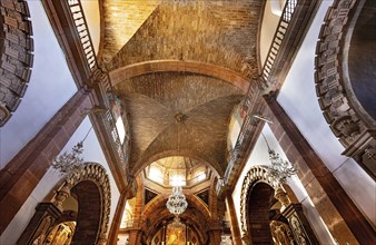 San Miguel de Allende, Mexico-3 September, 2019: Interiors of Parroquia De San Miguel Arcangel