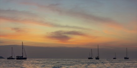 Sunset, Koh Mook Island, Andaman Sea, Thailand, Southeast Asia, Asia