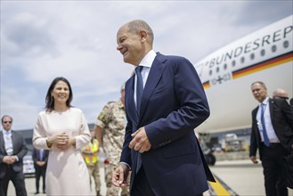 Annalena Bärbock (Alliance 90/The Greens), Federal Foreign Minister, and Olaf Scholz (SPD), Federal