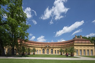 Orangery, built around 1704, palace gardens, Erlangen, Middle Franconia, Bavaria, Germany, Europe