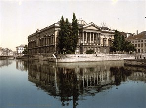 Palace of Justice, Ghent, Belgium, ca 1895, Historical, digitally restored reproduction from a 19th