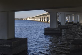 US Highway 90 Biloxi Bay Bridge between Biloxi and Ocean Springs over the Biloxi Bay on the