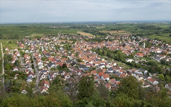 View of Klingenmünster, Klingenmünster, German or Southern Wine Route, Southern Palatinate,