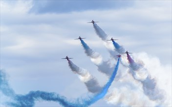 Red Arrows, Royal Air Force Aerobatic Team, Airshow 2024, Teignmouth, Devon, England, United