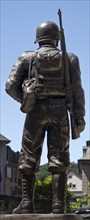 Gi Soldier from behind, Liberation Monument by Frank Kieffer Asselborn, Clerf or French Clervaux,