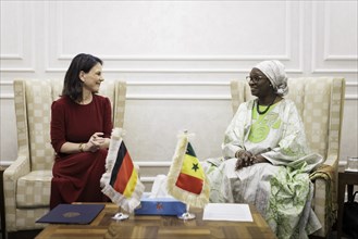 Annalena Bärbock (Alliance 90/The Greens), Federal Foreign Minister, recorded during a meeting with