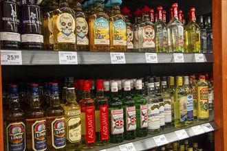 February 2024: Alcohol shelf in the supermarket