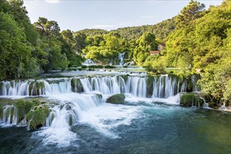 Krka Waterfall, Skradinski Buk, Krka National Park, Dalmatia, Croatia, Europe