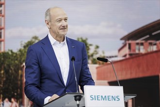 Roland bush, CEO of Siemens AG, pictured at the laying of the foundation stone for Siemensstadt