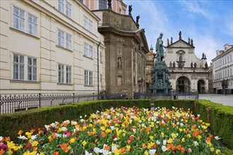 Saint Francis of Assisi and Saint Salvator Church, Charles Square with Charles IV Statue, Prague,