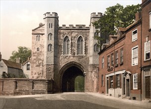 Edgar Tower, Worcester, England / England, Historical, digitally restored reproduction from a 19th