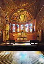 Interior view of Bonn Minster, also known as the Minster Basilica, Bonn, North Rhine-Westphalia,