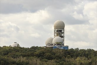 Dilapidated US listening station on the Teufelsberg in Grunewald. Berlin, Germany, Europe