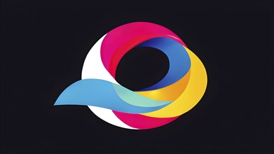 Abstract symbol encapsulating the essence of health and fitness in vibrant colors, AI generated