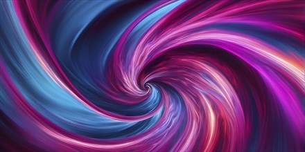 Abstract digital art capturing the essence of a swirling tunnel in vibrant colors in dynamic